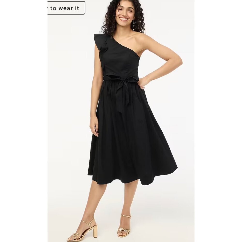 Elegant Black One-Shoulder Dress